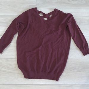 big comfy sweater with crossed back